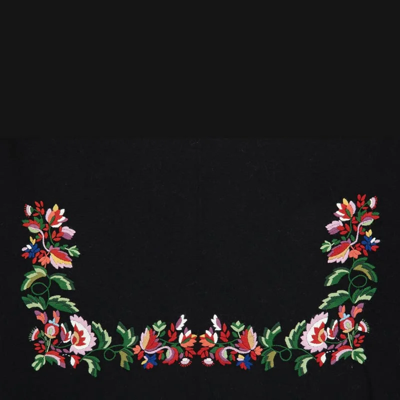 Materialpakke brodert sjal og forkle Vest-Agderbunad