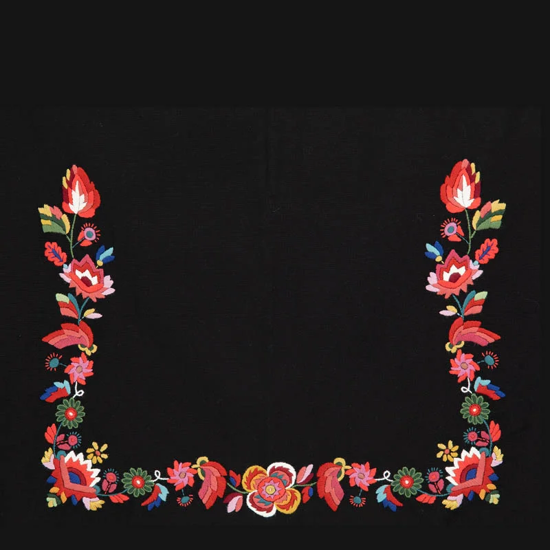 Materialpakke brodert sjal og forkle Vest-Agderbunad