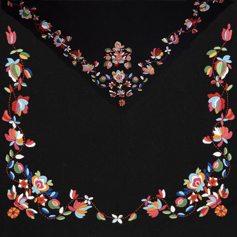 Materialpakke brodert sjal og forkle Vest-Agderbunad - Bilde 20