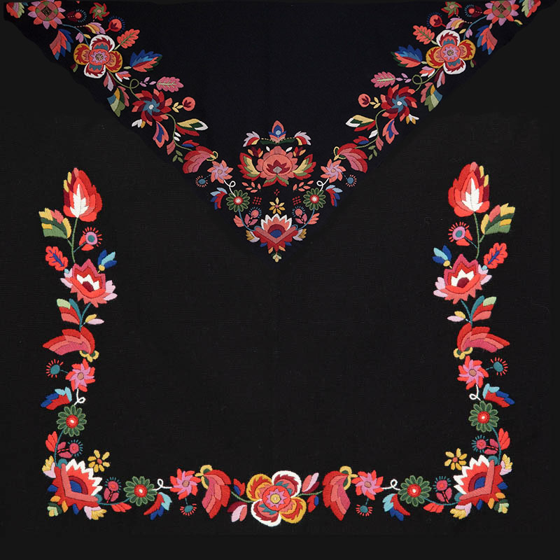 Materialpakke brodert sjal og forkle Vest-Agderbunad - Bilde 22