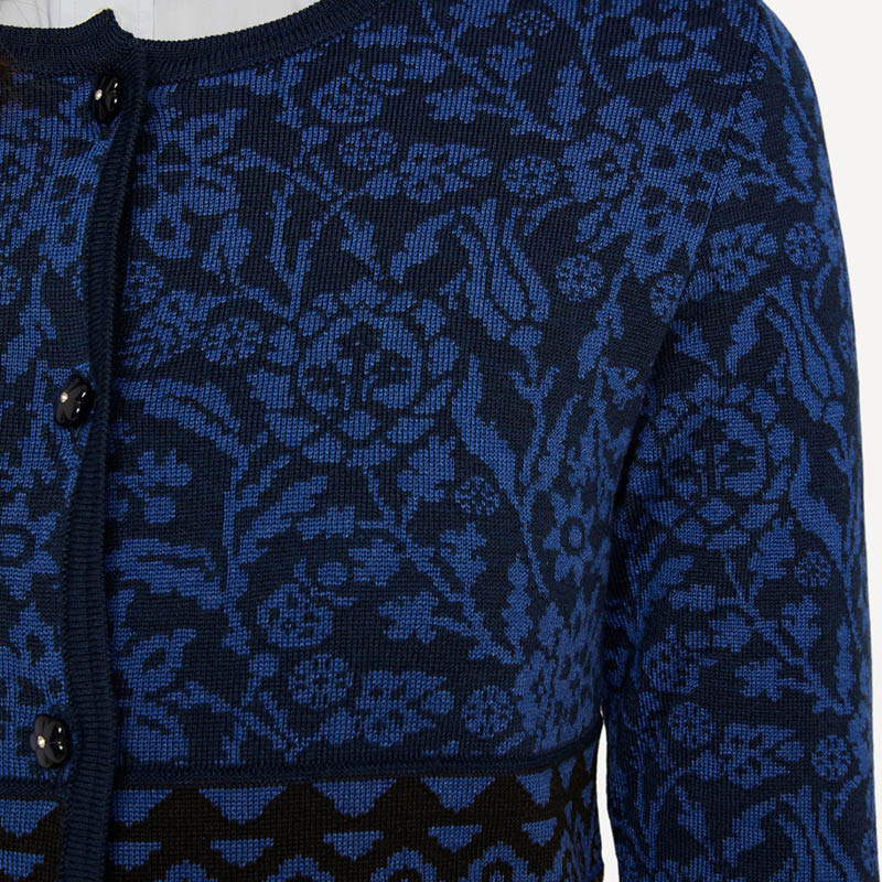 Silkevei lang cardigan blå - Bilde 4