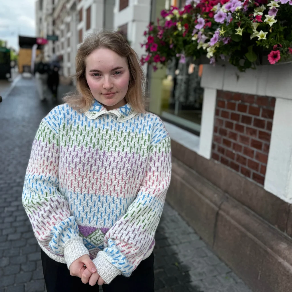 Strikkeskatt  nr. 318 genser med krage - Bilde 5