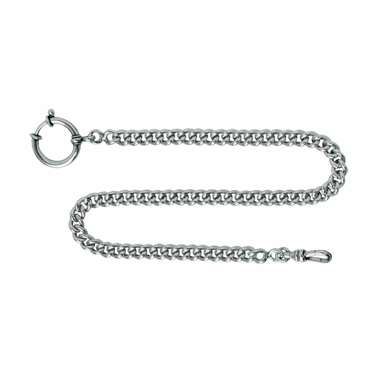 Klokkekjede 34 cm panser, oksidert