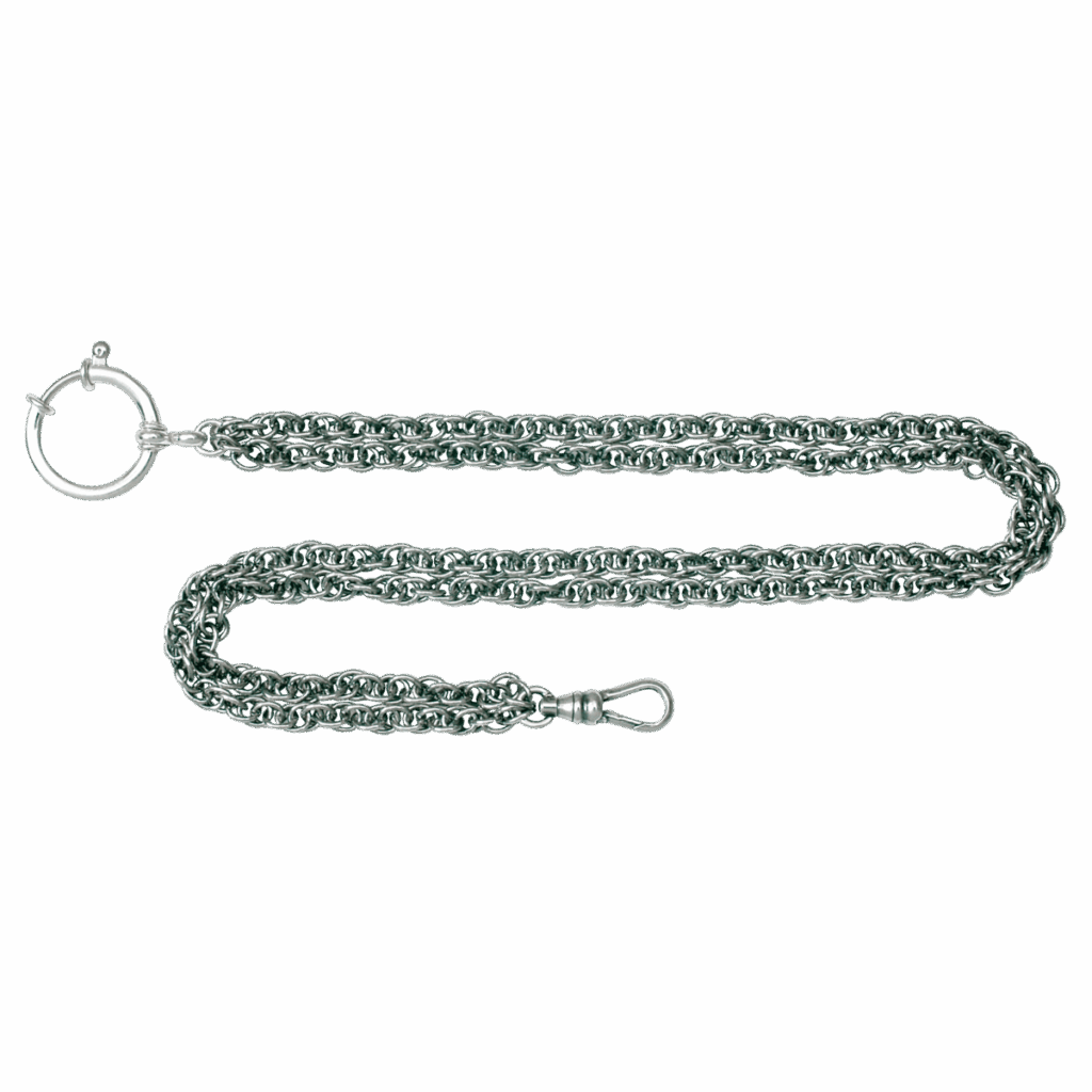 Klokkekjede 35 cm dobbel, oksidert