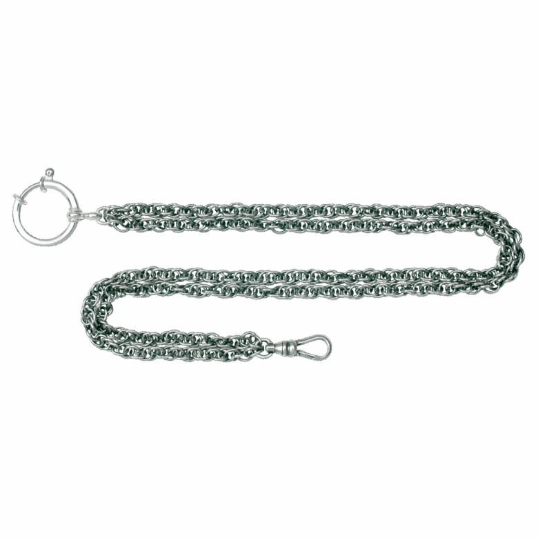 Klokkekjede 35 cm dobbel, oksidert
