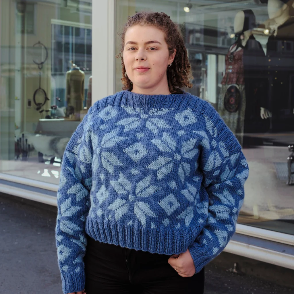 Strikkeskatt Genser med store stjerner, nr. 895 - Bilde 7