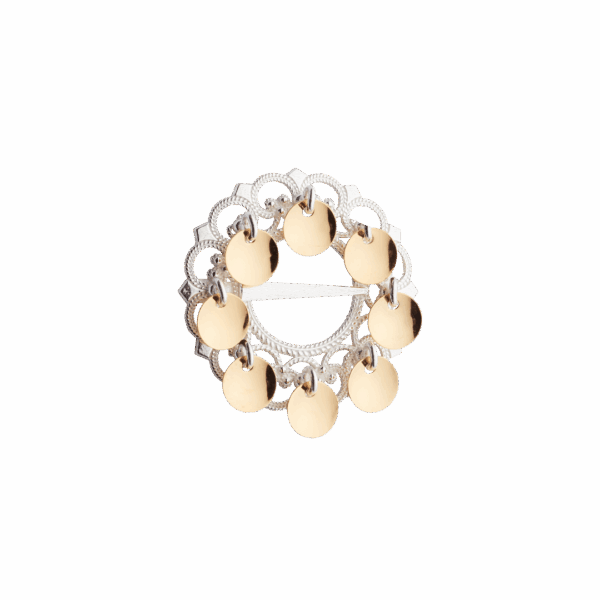 Sølje, rose, kvit/forgylt