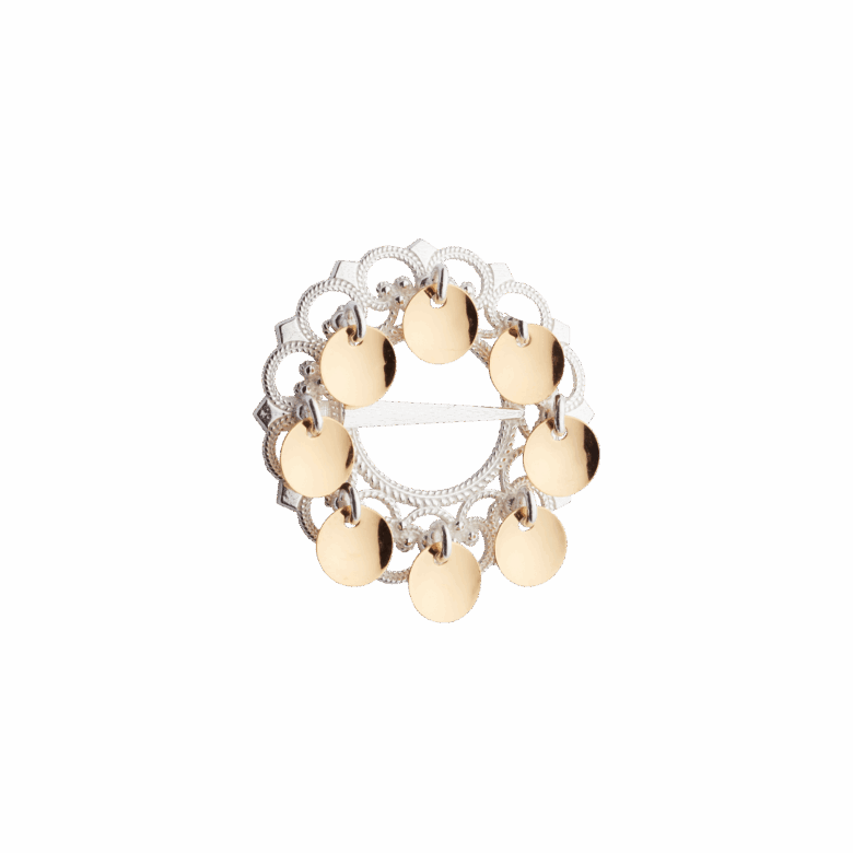 Sølje, rose, kvit/forgylt