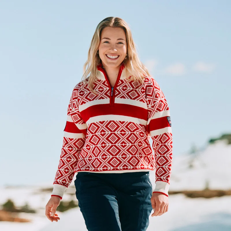 Team Norway Cortina ullgenser, dame, rød og blå