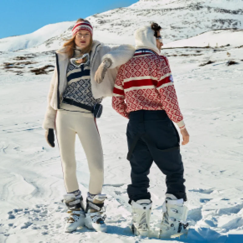 Team Norway Cortina ullgenser, dame, rød og blå