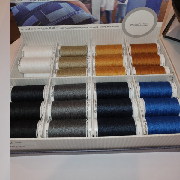 Denim tråd mørk grå