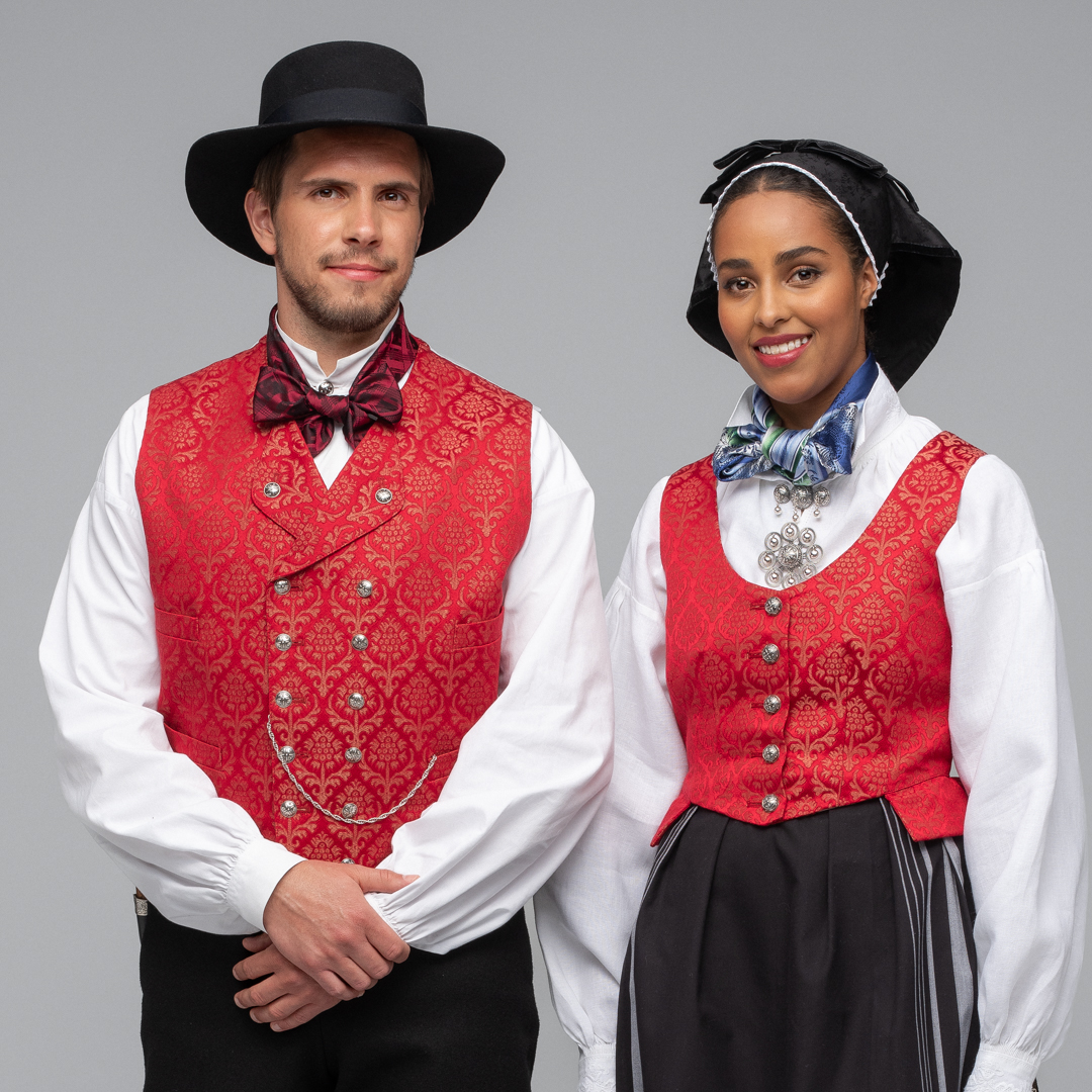 MATERIALPAKKE DAMASK VEST, MANNSBUNADEN FOR NORDLAND OG TROMS - Bilde 1
