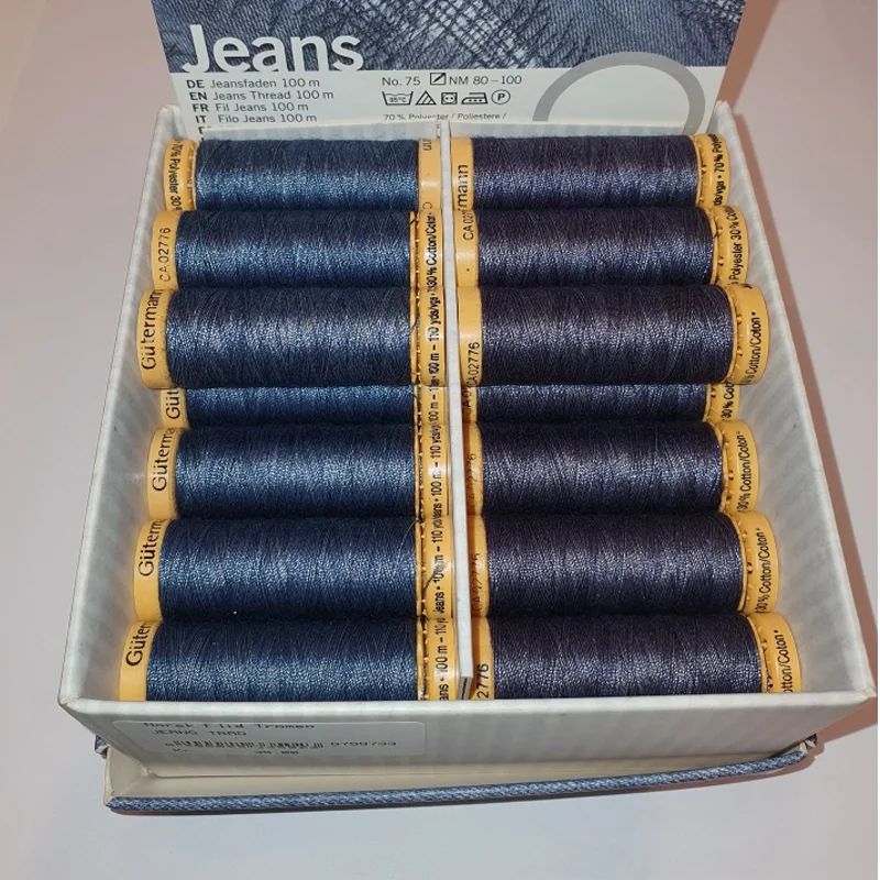 Jeans tråd mørk blå