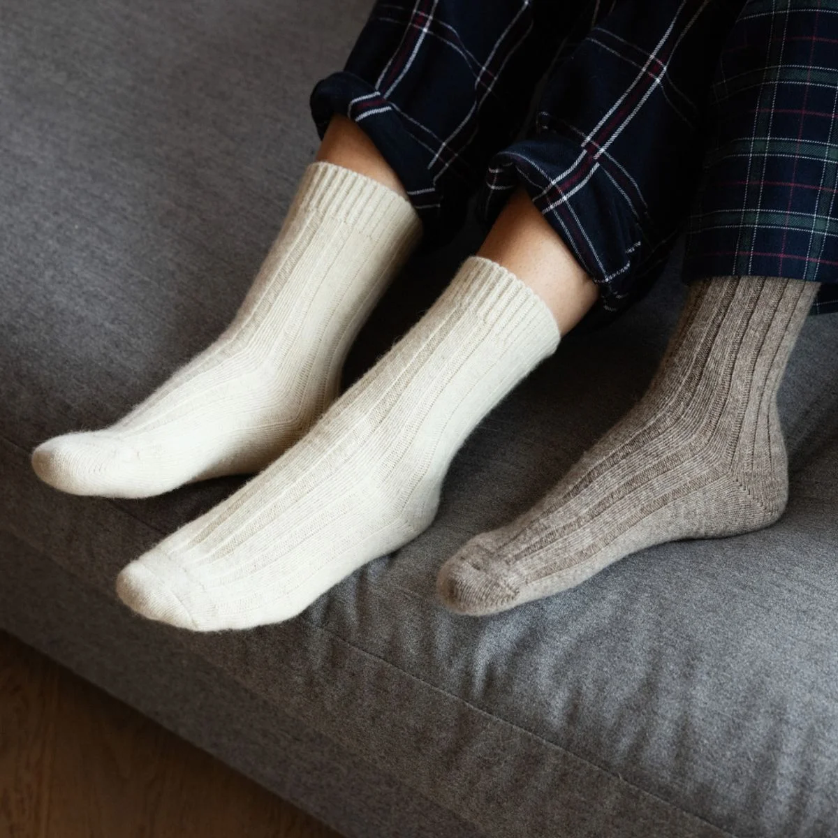 Oims Merino Wool Sock - Natural Brown - Bilde 4