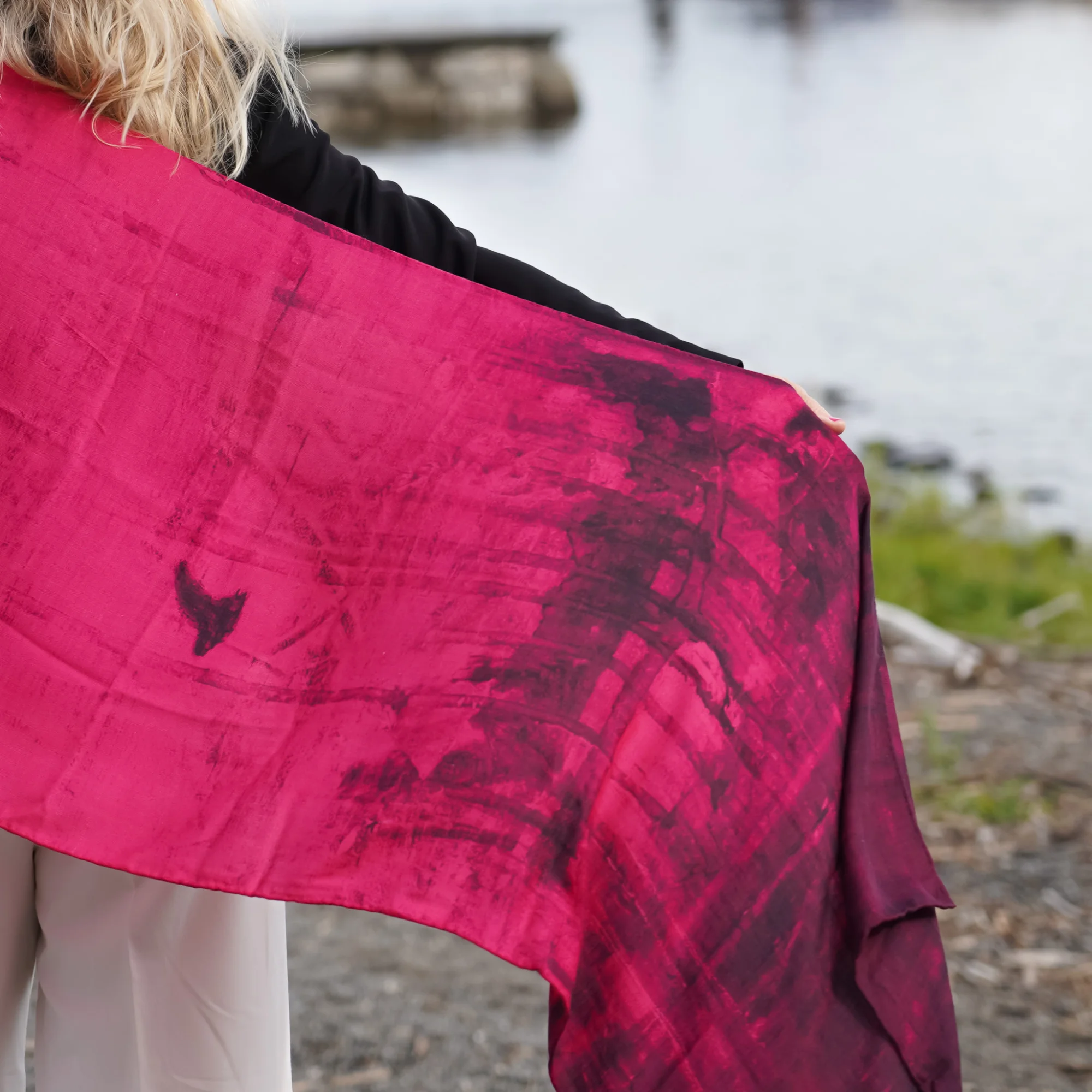 Skjerf Over the seven seas magenta