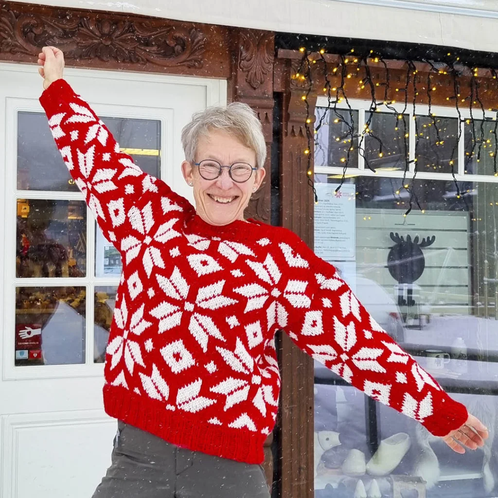 Strikkeskatt Genser med store stjerner, nr. 895 - Bilde 9
