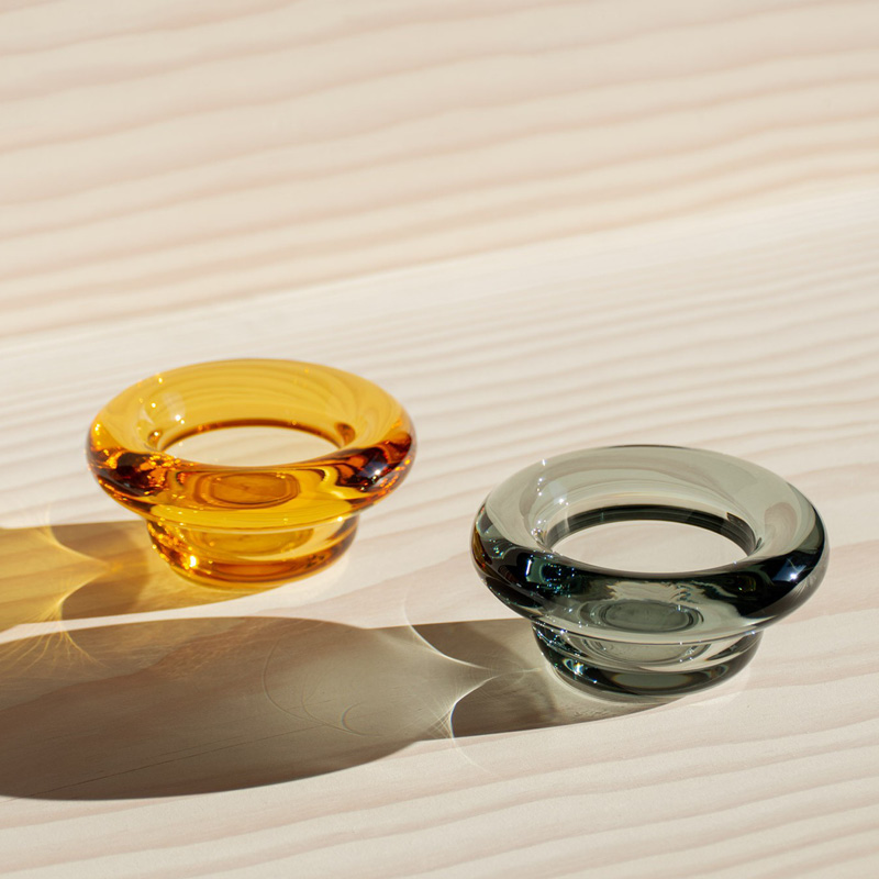 Sirkel telysholder amber - Bilde 3