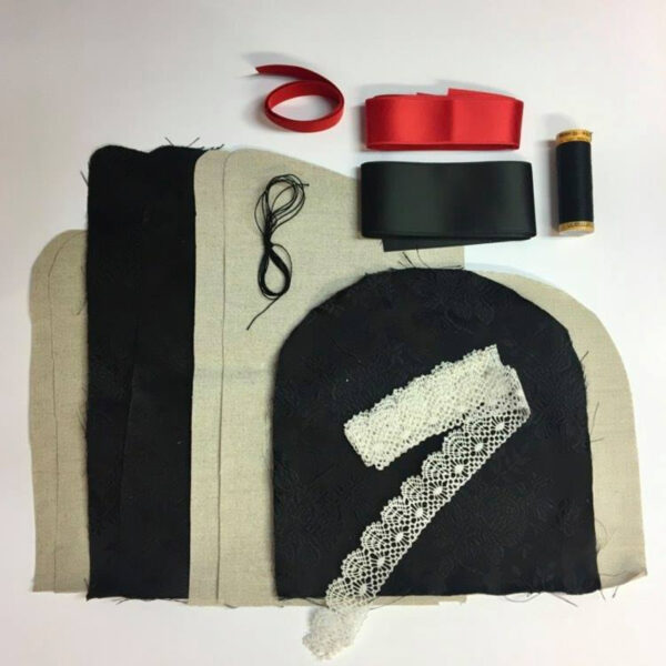 Materialpakke lue Vestfold Husflidslags 56 mod sort