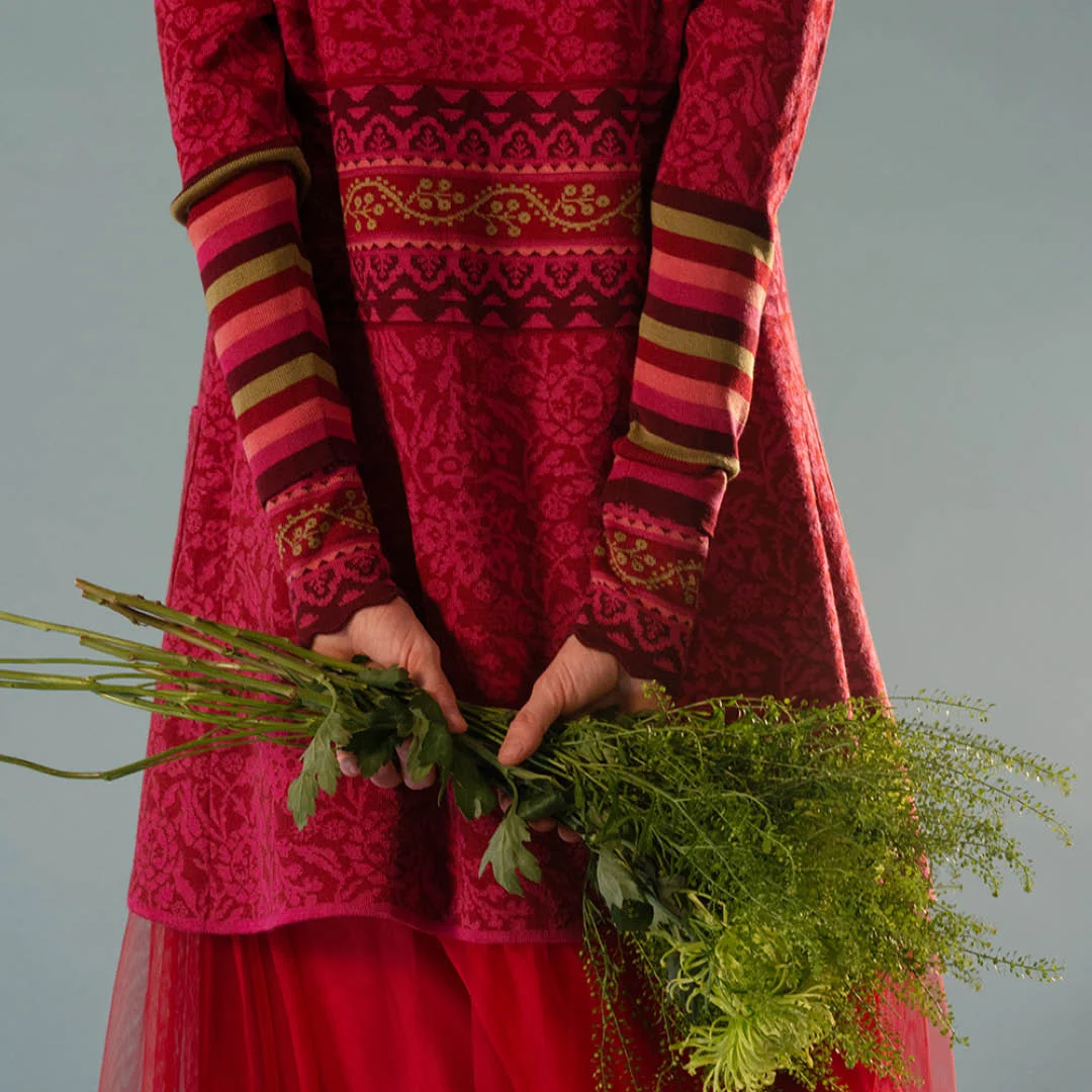 Silkevei cardigan rød - Bilde 2