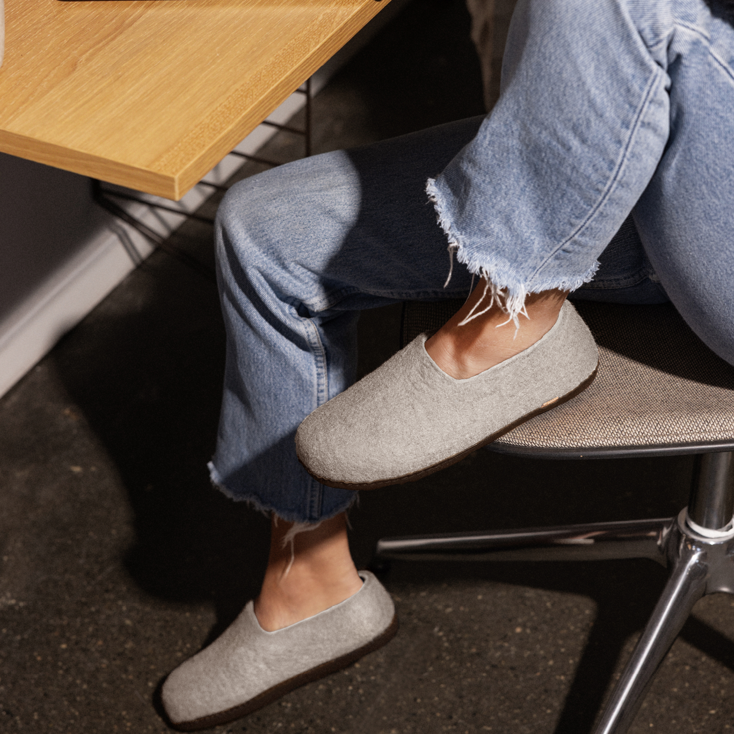 Gobi basic grey tøffel