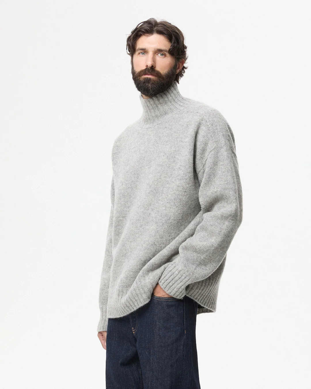 Finnan genser herre Rauma collection lys grå